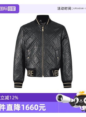 【自营】VJC范思哲男士羊皮飞行夹克皮衣上衣外套75GAVP06 CPPS3