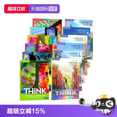 【自营】原版进口剑桥初中高中英语教材 Cambridge Think Starter 1 2 3 4 5级别学生书+练习册思维KET/PET考试教辅外语 think教材
