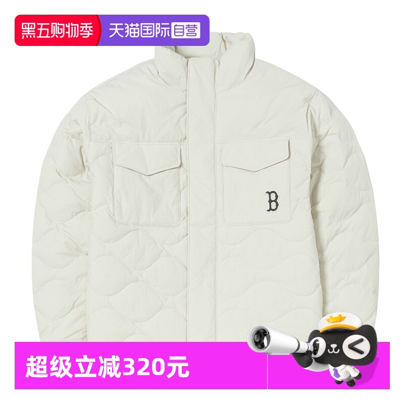 【自营】MLB羽绒服男女装新款情侣休闲服保暖工装上衣立领外套潮