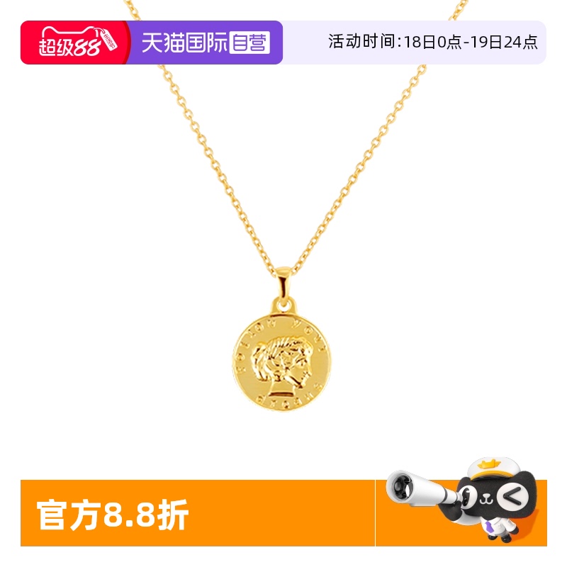 925银镀18K金项链女时尚小众