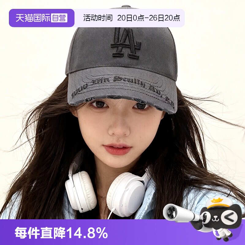 【自营】MLB美职棒运动帽男女情侣帽刺绣LA鸭舌棒球帽子3ACPKP02N