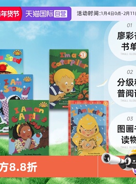 【自营】英文原版 I Am Water/Caterpillar/Snow/Apple/Seed 5册 廖彩杏书单 学乐分级科普阅读绘本图画书读物  Reader L1