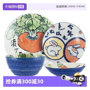 陶瓷深盘可爱水果小碟子 自营 日本釉下彩盘子菜盘家用2025新款