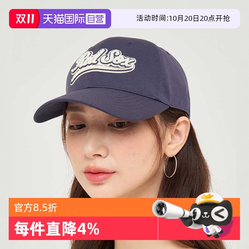 【自营】MLB男女情侣学院风字母软顶可调节棒球帽24秋冬新款CPVF0