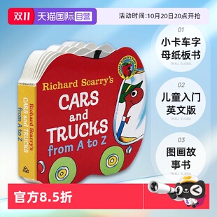 Trucks 入门纸板书 from Scarry Cars 图画故事书 手掌书 英文版 Richard and 斯凯瑞小卡车字母 字母书 自营