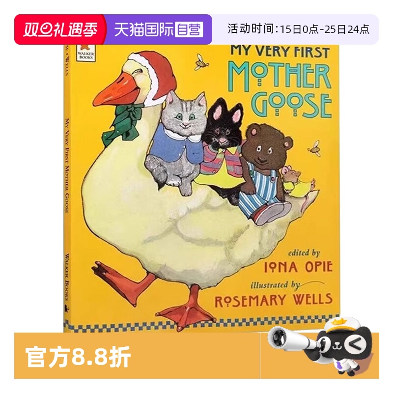 【自营】鹅妈妈童谣 英文原版绘本 My Very First Mother Goose 廖彩杏书单推荐读物 儿童英语启蒙图画书 英文耳朵启蒙