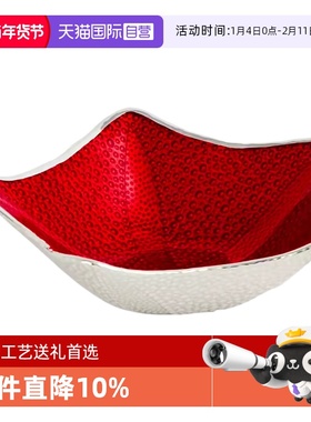 【自营】Dogale Venezia高档红色结婚水果盘家用展示盘乔迁送礼