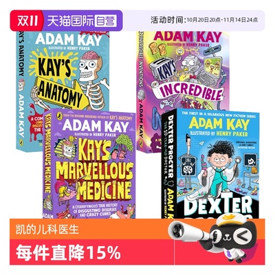 【自营】Adam Kay 4册 凯的儿科医生 凯的神奇发现 凯的神奇医学 凯的解剖学 英文原版 Kay's Incredible Inventions幽默科普