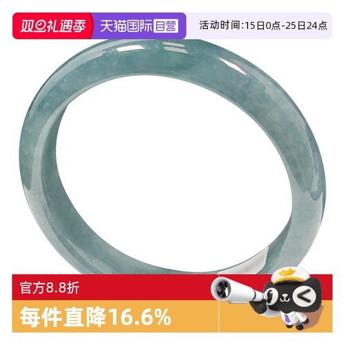 【自营】浅语拾光天然A货翡翠冰润满蓝绿细腻水足送妈妈轻奢手镯