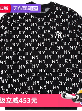 【自营】MLB复古老花卫衣男女装运动服情侣NY套头衫上衣3AMTM0241