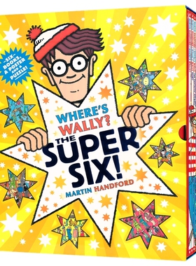 【自营】Where's Wally The Super Six! 寻找威利 6册盒装  经典童书 找找乐 专注力训练 赠拼图+大海报 英文原版进口图书