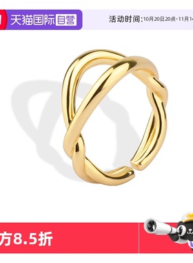 【自营】WEEKISS双层交织线条开口戒指女925银简约个性设计感手饰