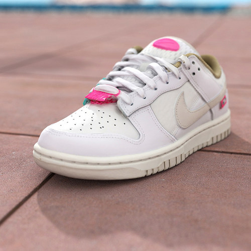 【自营】Nike耐克女子街舞运动鞋白粉色低帮休闲鞋板鞋DX6060-121