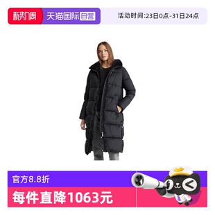 凯文克莱女士黑色长款 Klein Calvin 棉服CWN04716 自营