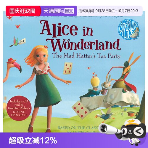 【自营】Alice In Wonderland  - The Mad Hatter'S Tea Party 爱丽丝梦游仙境 附CD 疯帽子的茶话会 英语故事绘本 英文原版