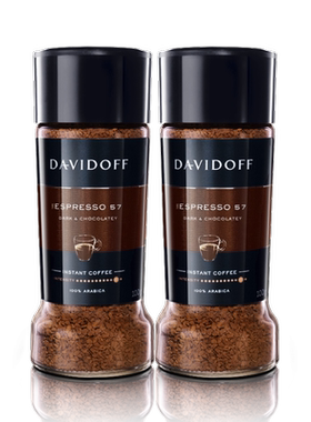 【自营】Davidoff/大卫杜夫速溶咖啡粉(意式浓缩) 100g*2瓶黑咖啡