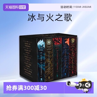 Fire 游戏 冰与火之歌 Game Song Ice 美剧原著小说 5全套 乔治马丁 and 权力 Thrones 英文原版 自营
