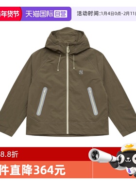 【自营】MLB 男女情侣防风潮流户外休闲连帽夹克外套3AWJB0454