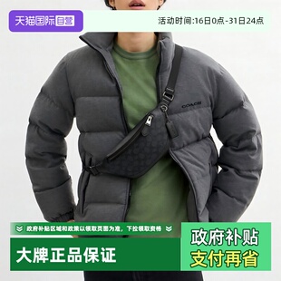 PVC斜挎单肩包斜挎包腰包新年礼物 蔻驰男士 COACH 送礼 自营