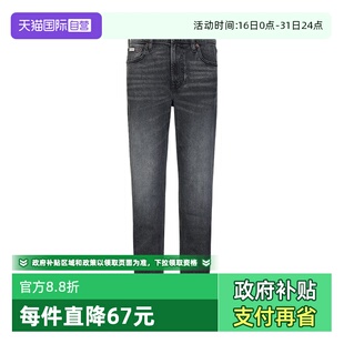 日常休闲棉质牛仔裤 CK男士 百搭深灰色 自营