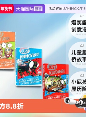 【自营】小屁孩树屋历险记作者 Andy Griffiths 英文原版 Just Stupid/Annoying 3册合售 儿童趣味桥故事书 爆笑幽默创意漫画
