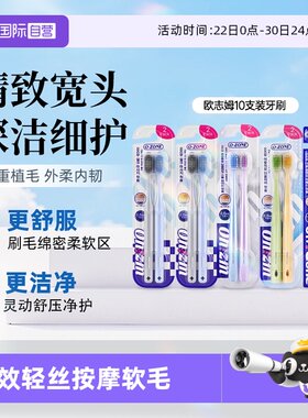 欧志姆轻丝按摩2支装牙刷