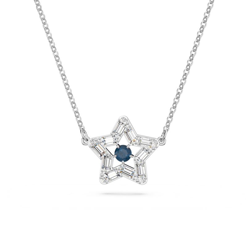 施华洛世奇女跳动蓝星项链