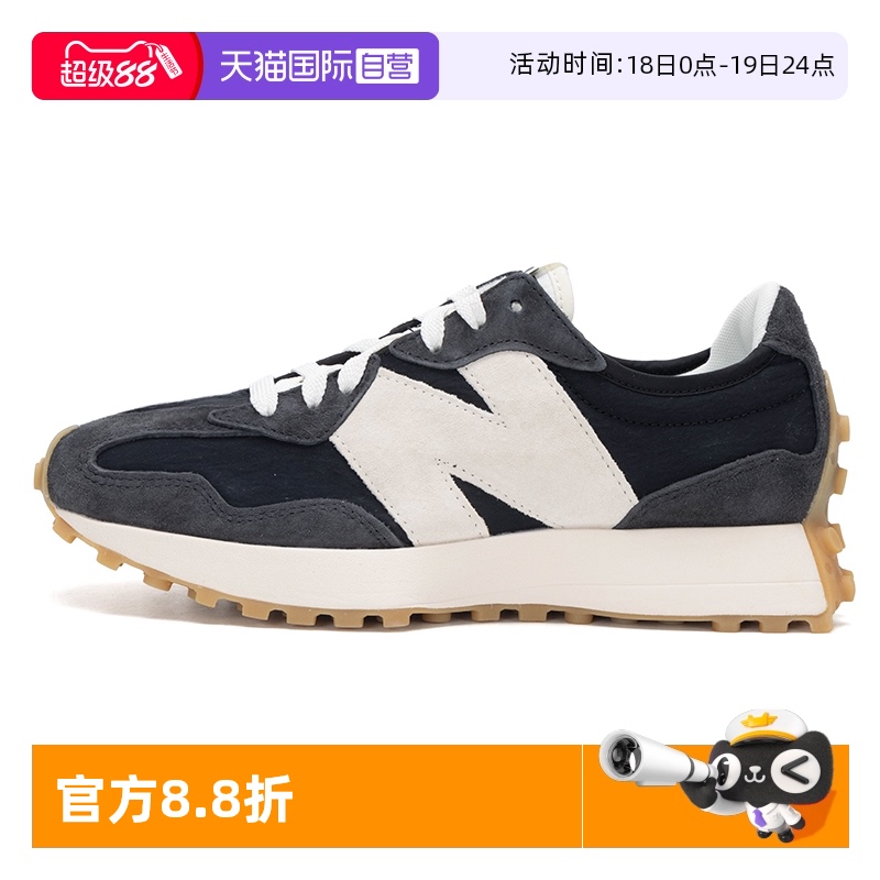 【自营】New Balance NB男女鞋327系列休闲鞋显高厚底鞋潮流V头鞋