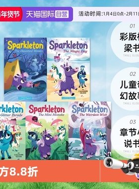 【自营】英文原版 Sparkleton 斯帕克顿 5册套装 彩版桥梁书 儿童奇幻故事章节小说书 HarperChapters