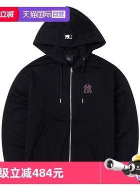 【自营】MLB夹克外套男女装休闲服连帽上衣黑色运动服3ATRM0544