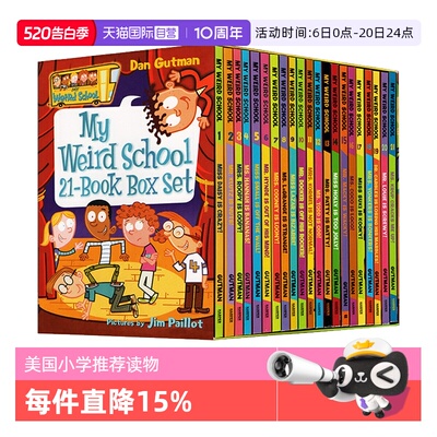 【自营】疯狂学校第一季 盒装 My Weird School  21册全套 英文原版 美国小学推荐读物 8-12岁桥梁书漫画书校园课外英语趣味故事