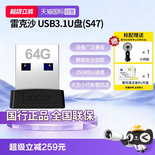 雷克沙车载U盘手机电脑迷你