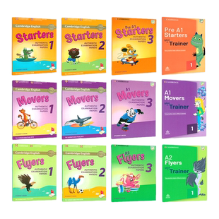 【自营】原版进口剑桥少儿英语一二三级YLE真题集Cambridge English Starters Movers Flyers试卷小学试题备考模拟YLE考试真题