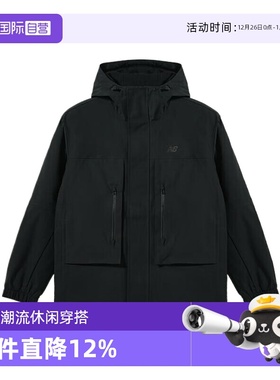 【自营】NEW BALANCE男装女装连帽保暖外套薄绒休闲服AMJ51322BK