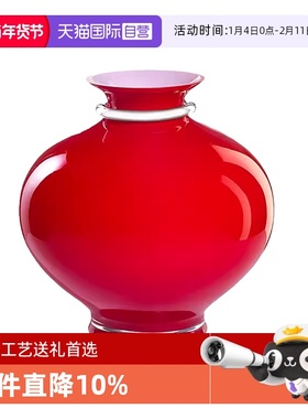 【自营】Dogale Venezia白色客厅装饰花瓶摆件大号高档红色花器