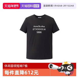 【自营】Acne Studios秋冬男女同款经典1996印花休闲圆领短袖T恤