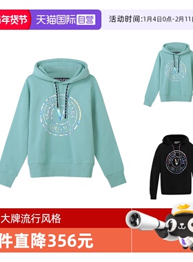 【自营】VJC范思哲 男士棉质宽松版加绒连帽卫衣 73GAIG07 CF00G