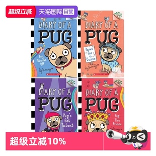 英语学习书籍课外阅读读物 儿童桥梁章节 英文原版 自营 Diary Scholastic Pug 学乐大树系列 哈巴狗日记 Acorn 3册