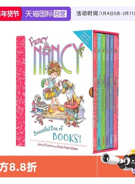 【自营】英文原版绘本 Fancy Nancy Bountiful Box of Books 漂亮的南希 礼品故事书 6册精装 送海报 小俏妞希希