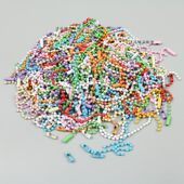 彩色烤漆珠链马卡龙爱心咕卡链条钥匙扣包包饰品吊牌波珠链挂链