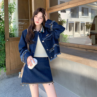 2026春季新款女装时尚休闲牛仔两件套装裙子2C230-7803-P175-K268