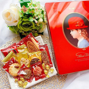 顺丰包邮日本进口千朋红帽子饼干巧克力曲奇礼盒伴手中秋礼物喜饼