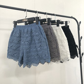 外穿中腰宽松显瘦休闲裤 2024新款 防走光安全裤 女士春夏季 蕾丝短裤