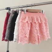 蕾丝短裤 外穿白色安全裤 女裙裤 2023新款 春夏秋季 大码 薄款 防走光热