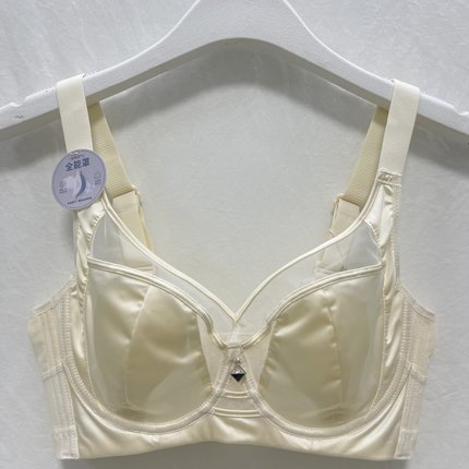 大码内衣女大胸显小夏季超薄款无痕全罩杯聚拢收副乳防下垂文胸罩