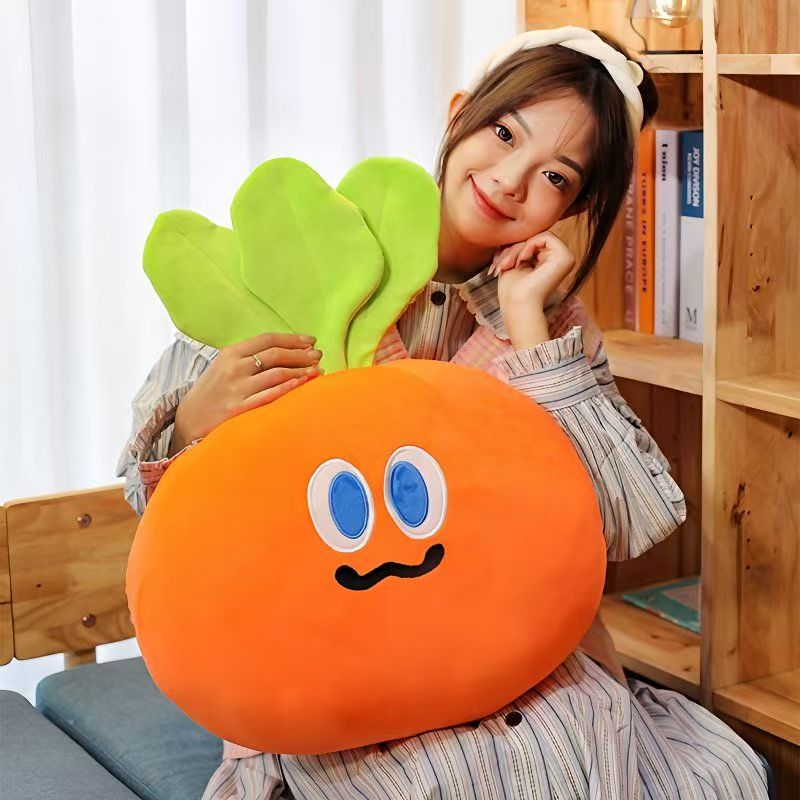 绿叶萝卜抱枕玩偶毛绒玩具