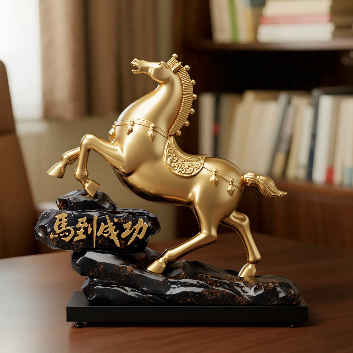新年马到成功金色战马摆件客厅家居酒柜装饰品生肖马办公室工艺品,家居饰品,装饰摆件,淘宝优惠券,粉丝福利购,淘宝优惠卷