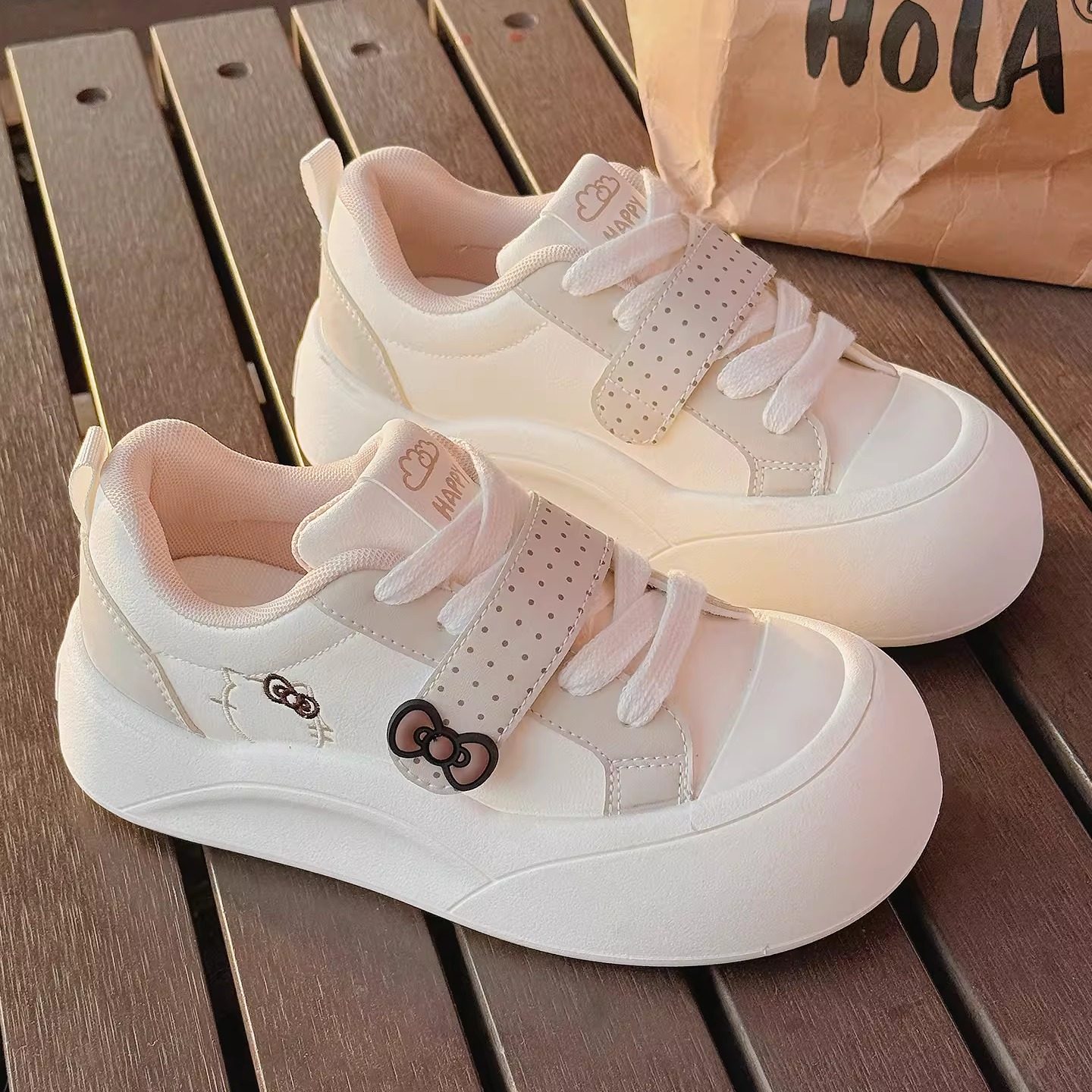 大头面包鞋厚底小白鞋女2026新款秋冬配阔腿裤的鞋子百搭休闲板鞋