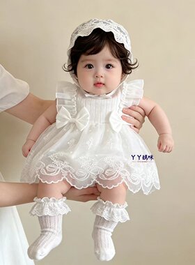 夏季薄款百天女宝公主裙礼服
