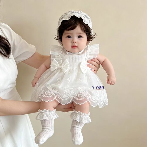 夏季薄款百天女宝公主裙礼服